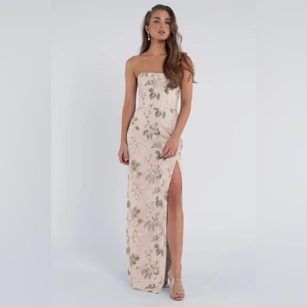 JENNY YOO EF Blush Sand Dune Embroidered Tulle 22365 - Mercy Dress Size 14